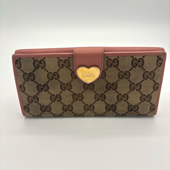 Gucci GG Canvas Wallet with Gold Chain - Picture 2 of 11
